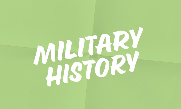 Military history graphic green background